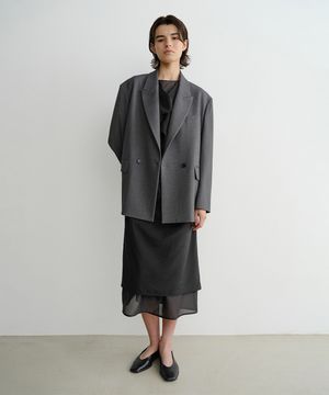 REND DOUBLE BREASTED JACKET (CHARCOAL)