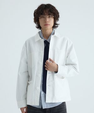 프렌치 워크 자켓-화이트