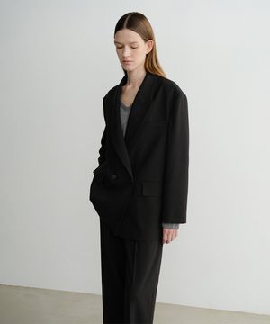 REND DOUBLE BREASTED JACKET (BLACK)