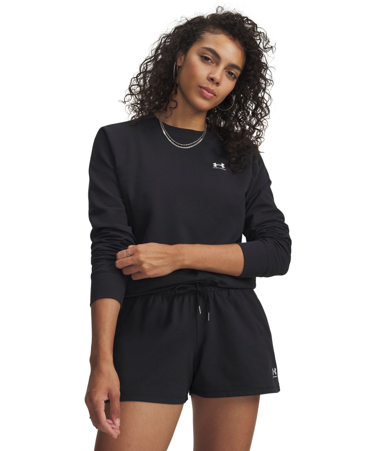 언더아머(UNDERARMOUR) 여성 스포츠 테리 크루 6011016-001