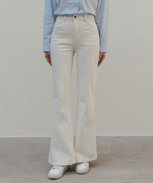 힙포켓 코튼 부츠컷 팬츠_F6S207CP