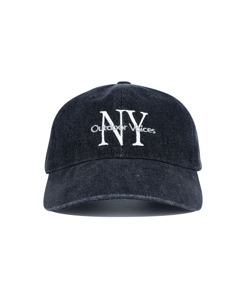 NY WASHED DENIM CAP (CHARCOAL)
