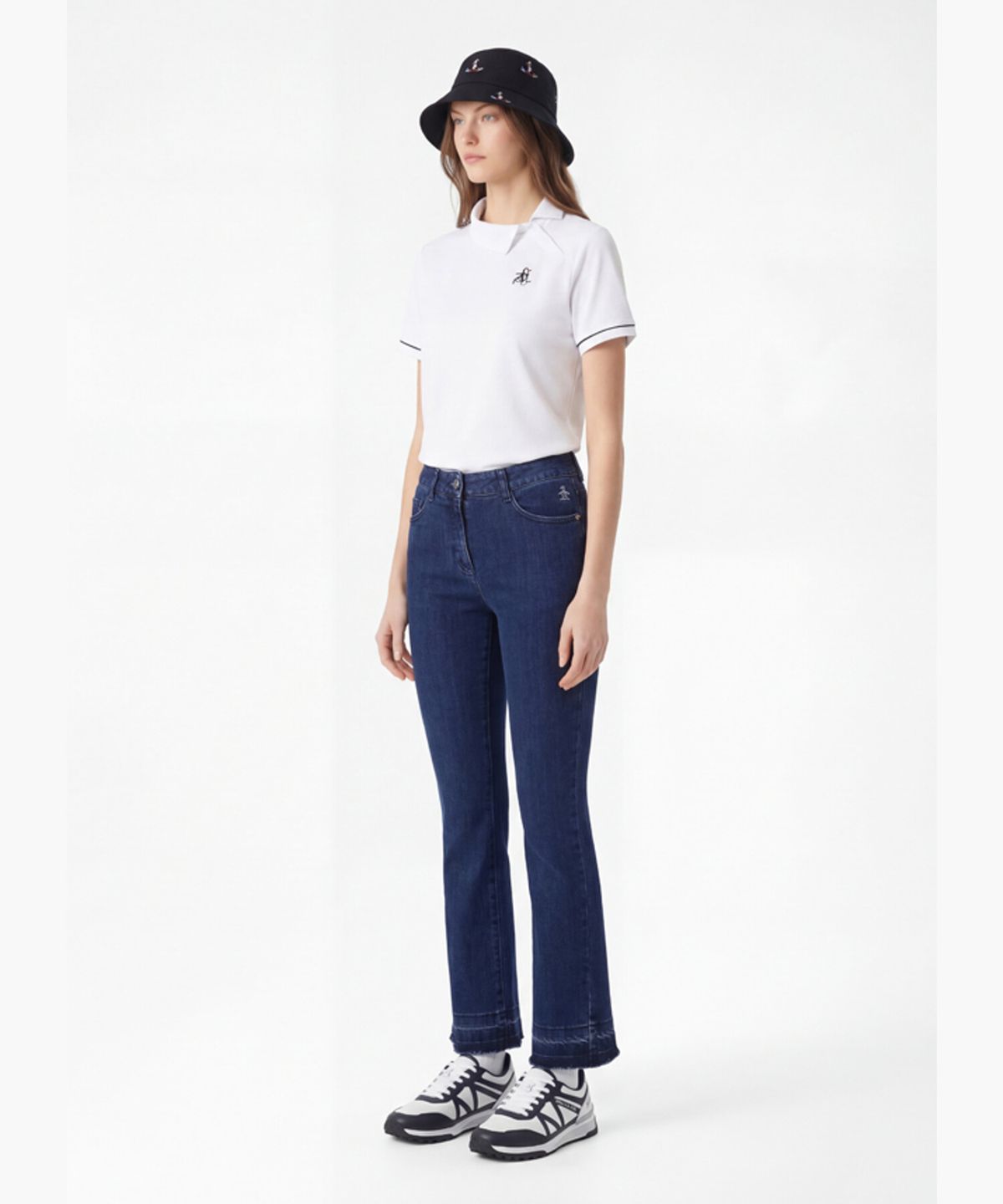 먼싱웨어(MUNSINGWEAR) 여성 데님 부츠컷 네이비 MR122LPT31