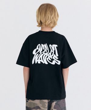 D21 웨이브 로고 반팔 (블랙)