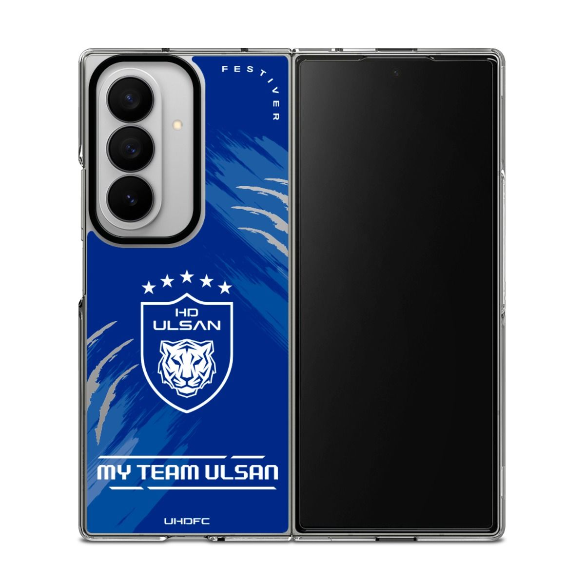 페스티버(FESTIVER) 울산 HD FC 마이팀 울산 갤럭시 Z폴드 시리즈 이지스탠드 클리어 케이스