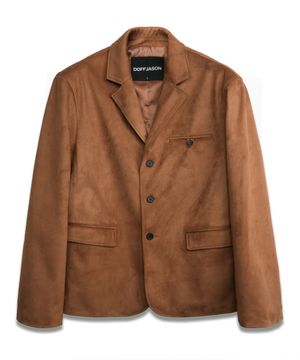 풀업 스웨이드 3버튼 블레이저 CAMEL BROWN