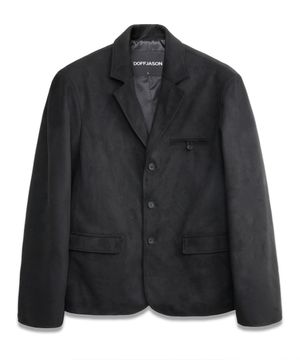 풀업 스웨이드 3버튼 블레이저 BLACK