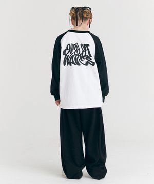 F8 톤톤 웨이브 긴팔 셋업(화이트/블랙)