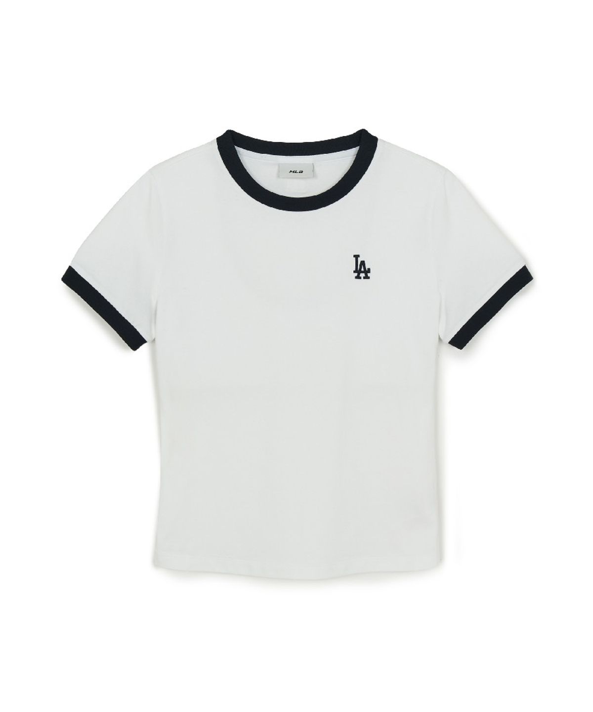엠엘비(MLB) 여성 베이직 스몰로고 링거 티셔츠 LA (White)