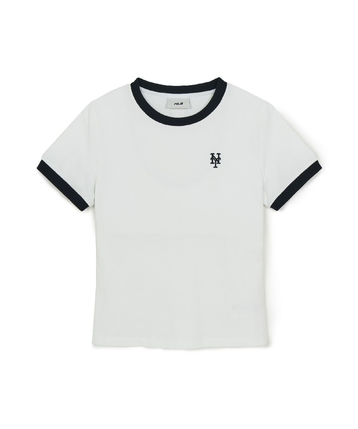 엠엘비(MLB) 여성 베이직 스몰로고 링거 티셔츠 NYM (White)