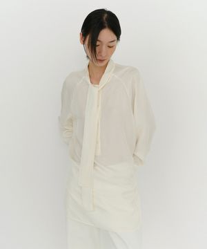 MORN TIE BLOUSE (CREAM)