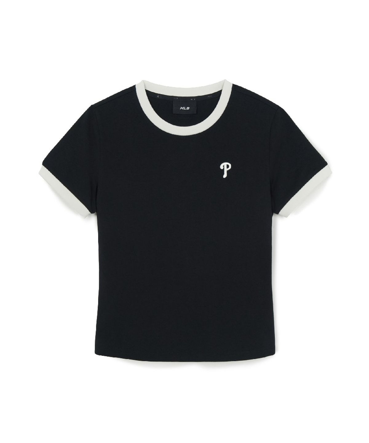 엠엘비(MLB) 여성 베이직 스몰로고 링거 티셔츠 PHI (Black)