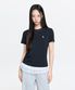 여성 베이직 슬림핏 반팔 티셔츠 LA (Black)