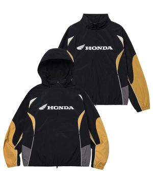 Nylon 2Way Track Windbreaker Black