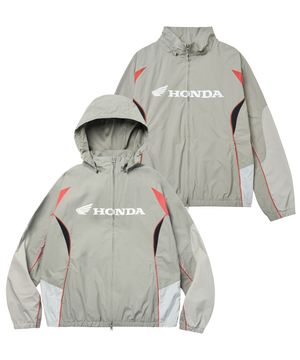 Nylon 2Way Track Windbreaker Greige