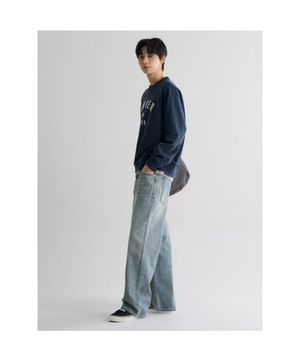 빈티지 와이드 핏 데님 팬츠  스카이 블루
