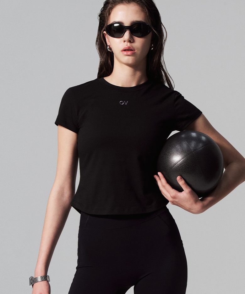 (W)OV CENTRAL LOGO BABY TEE (BLACK)