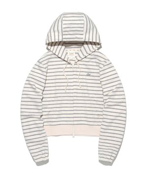 우먼 유니온 로고 후드집업 그레이