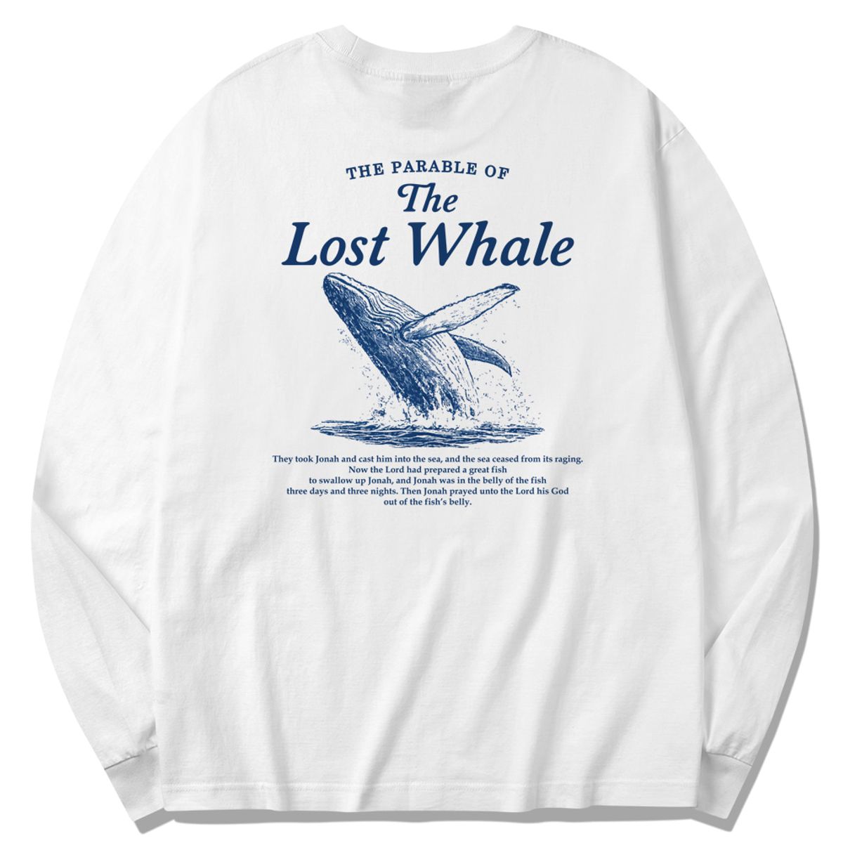 스플래시코드(SPLASHCODE) 롱슬리브 화이트 - 잃어버린 고래의 우화(Lost Whale)