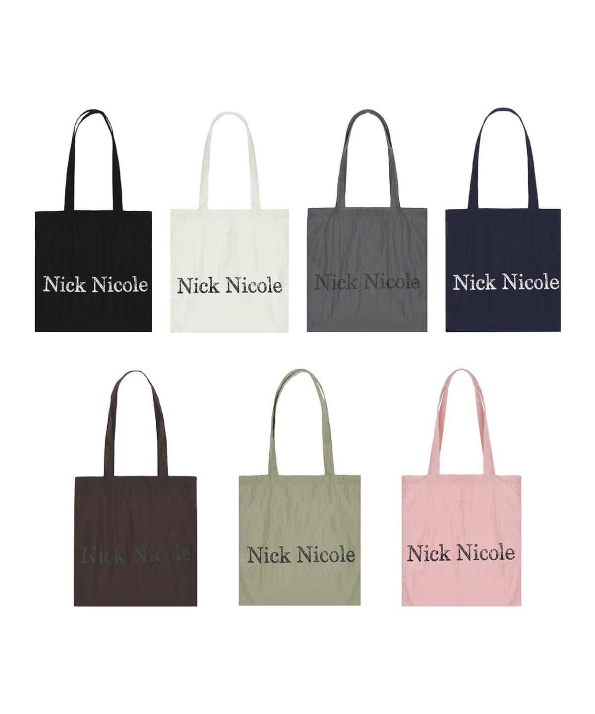 닉앤니콜(NICK&NICOLE) LOGO NYLON ECO BAG_7 COLOR