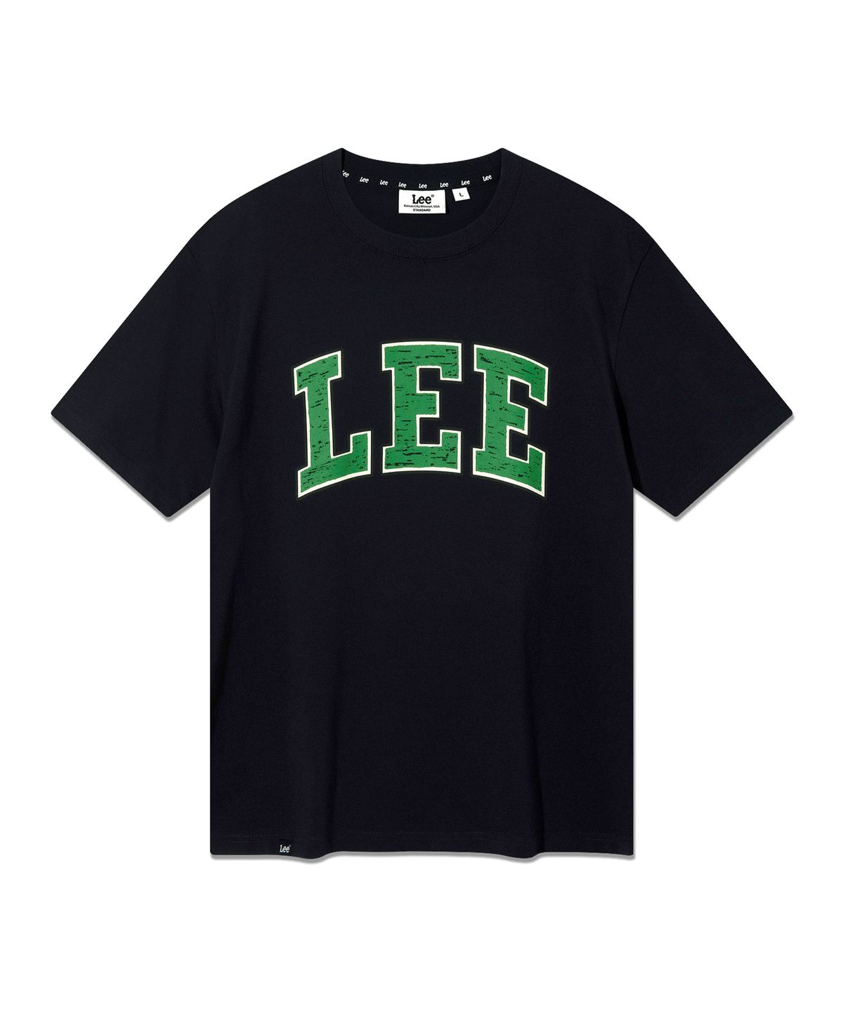 리(LEE) 컬리지 로고 반팔 티셔츠 네이비