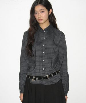 클래식 에센셜 잔 체크 소프트 긴팔 코튼 베이직 셔츠_2COLOR