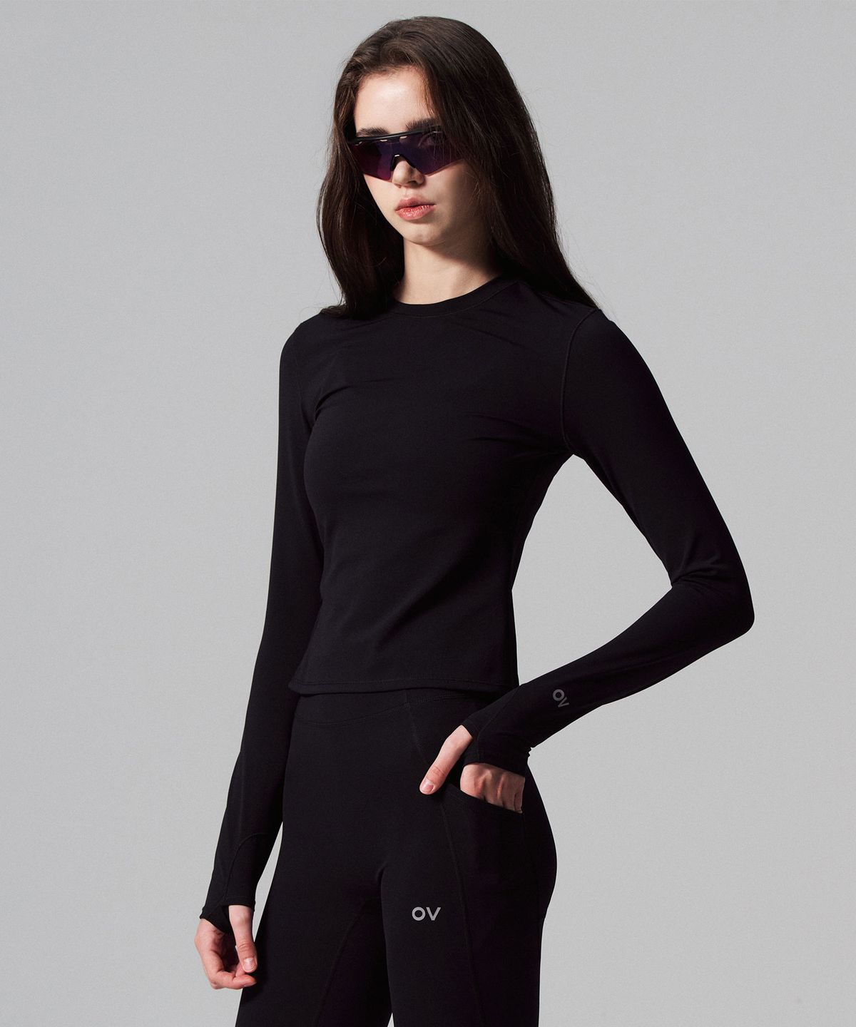 아웃도어 보이스(OUTDOOR VOICES) (W)Technol-OV™ SOFT FLEX LONG SLEEVE TEE (BLACK)