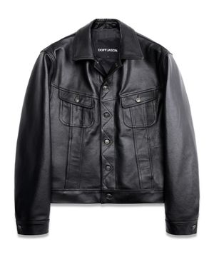 스톰 티 코어 레더 트러커 BLACK