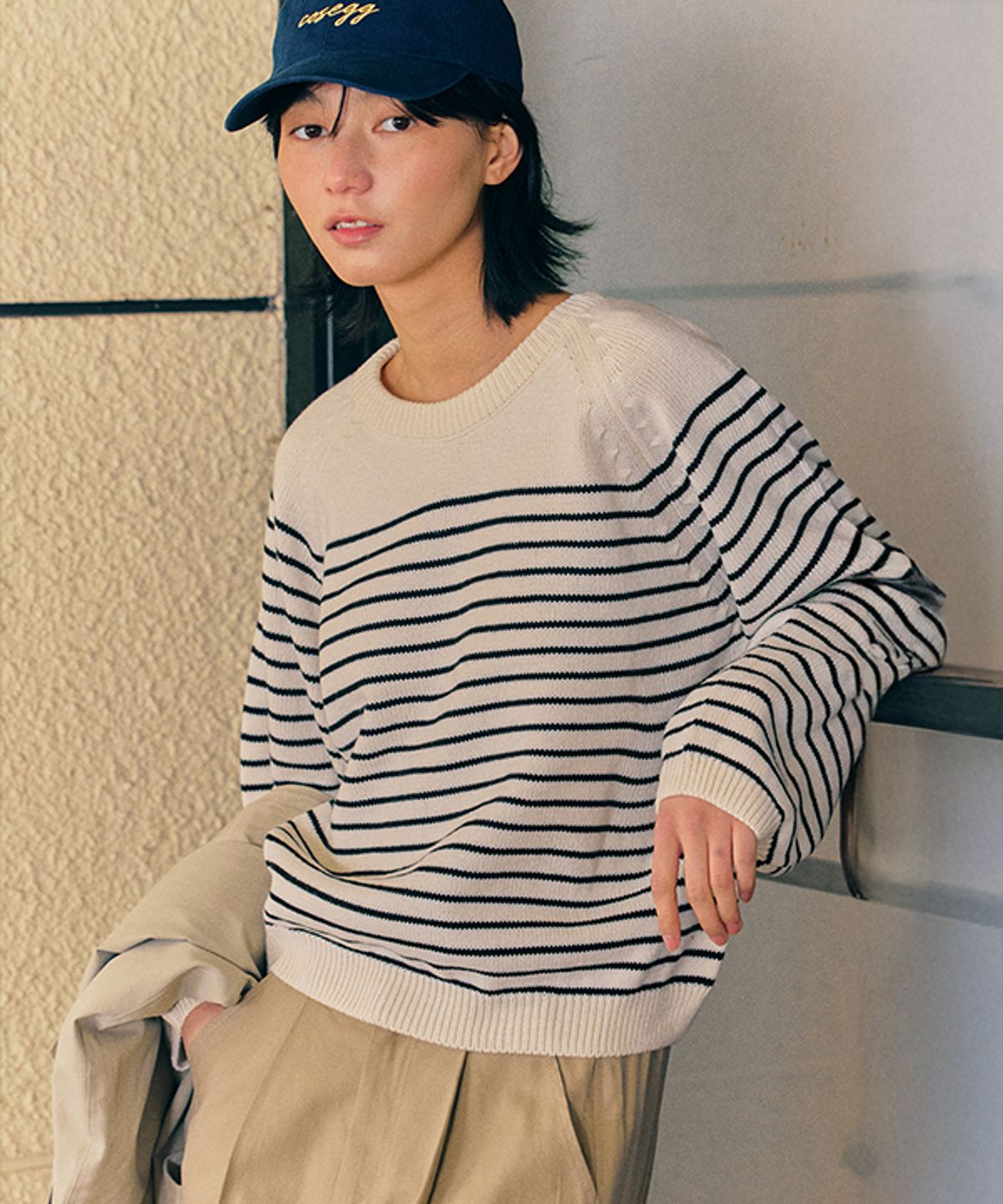 코스에그(COSEGG) Round Stripe Long-Sleeve Knit_EFSKN170