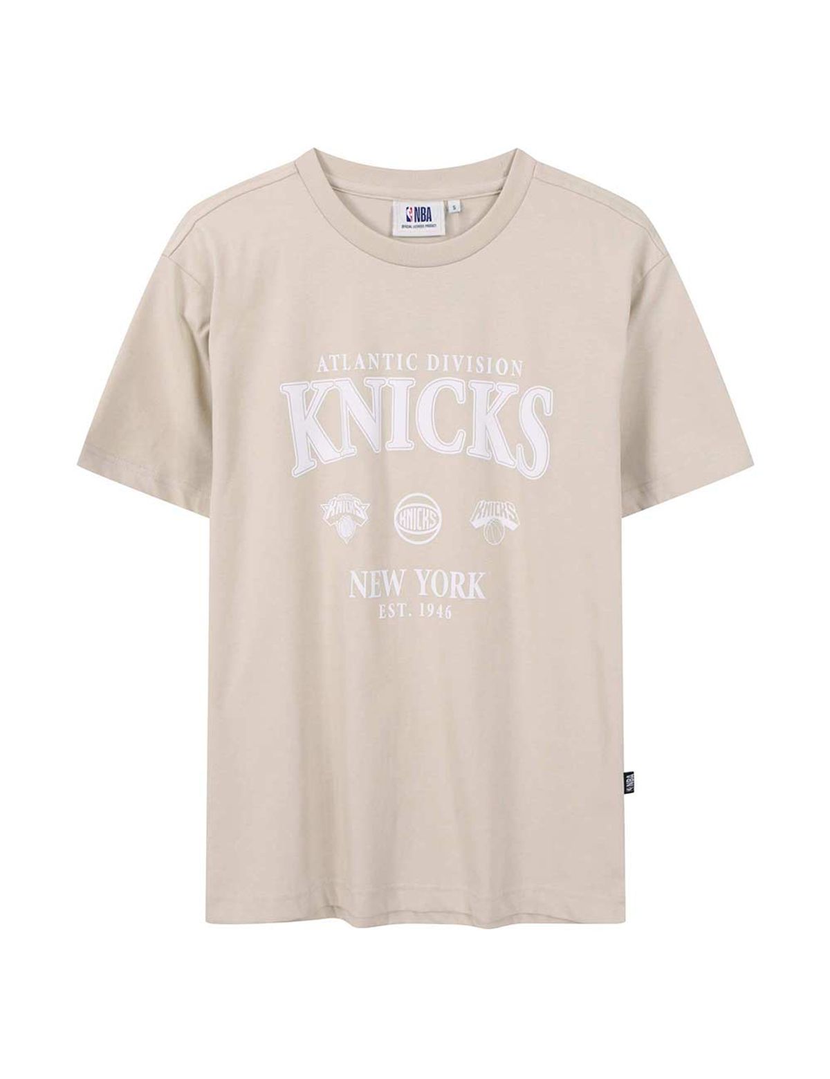 엔비에이(NBA) 팀 어센틱 로고 반팔 티셔츠 베이지