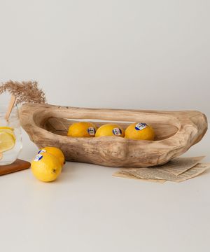 레몬 우드 고재 과일 트레이