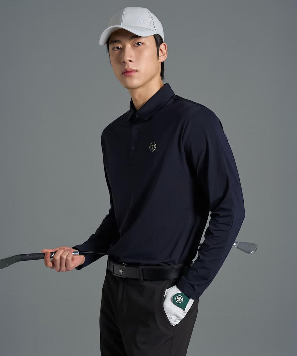 빈폴골프(BEANPOLE GOLF) [B_under] 남성 액션니트 칼라티셔츠  블랙