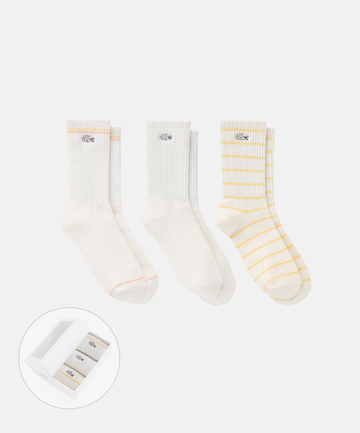 라코스테(LACOSTE) 여성 디자인 3P 번들 RA324B-56G 107