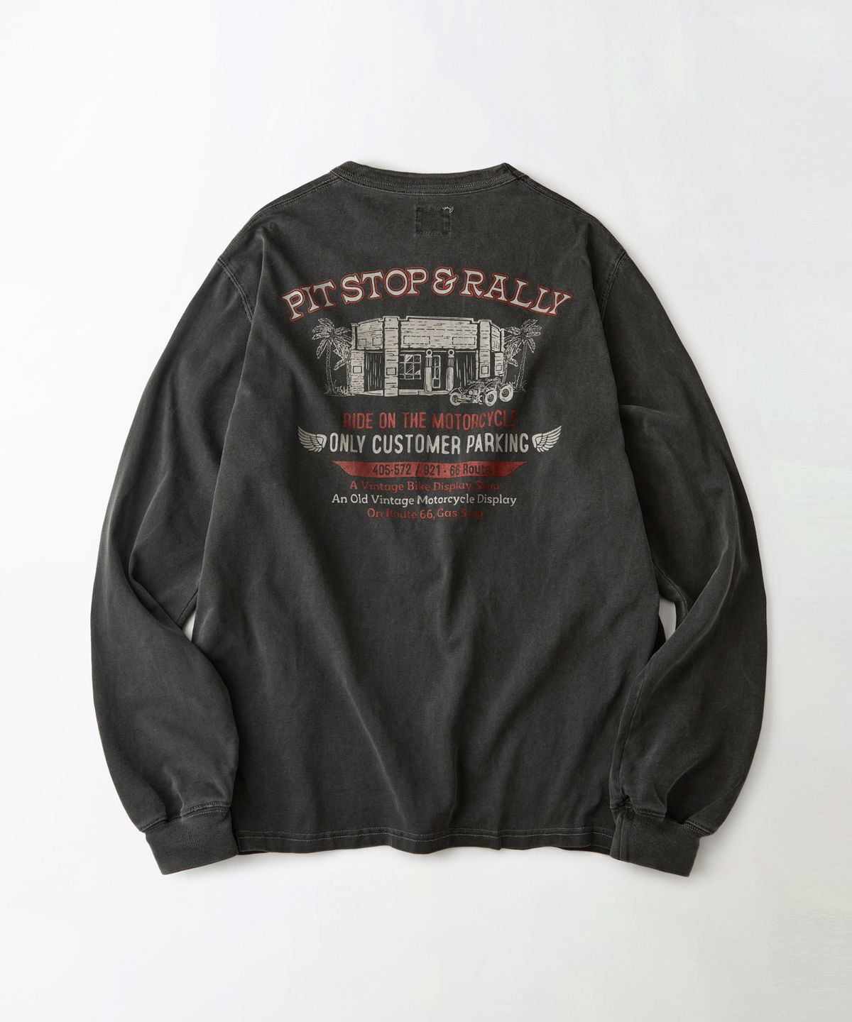 아웃스탠딩(OUTSTANDING) MOT SERIES LONG SLEEVE(PIT STOP)_PIGMENT CHARCOAL