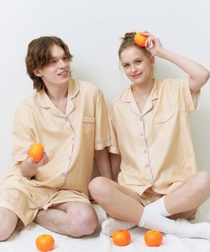 [2PACK] 버블리 반팔 커플 잠옷세트