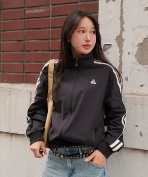 유니 선데이 루즈핏 트랙탑 - 블랙 QR113LFT31