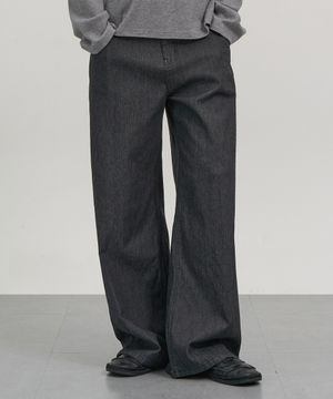로우 페이드 와이드 데님 팬츠 (WASHED BLACK)