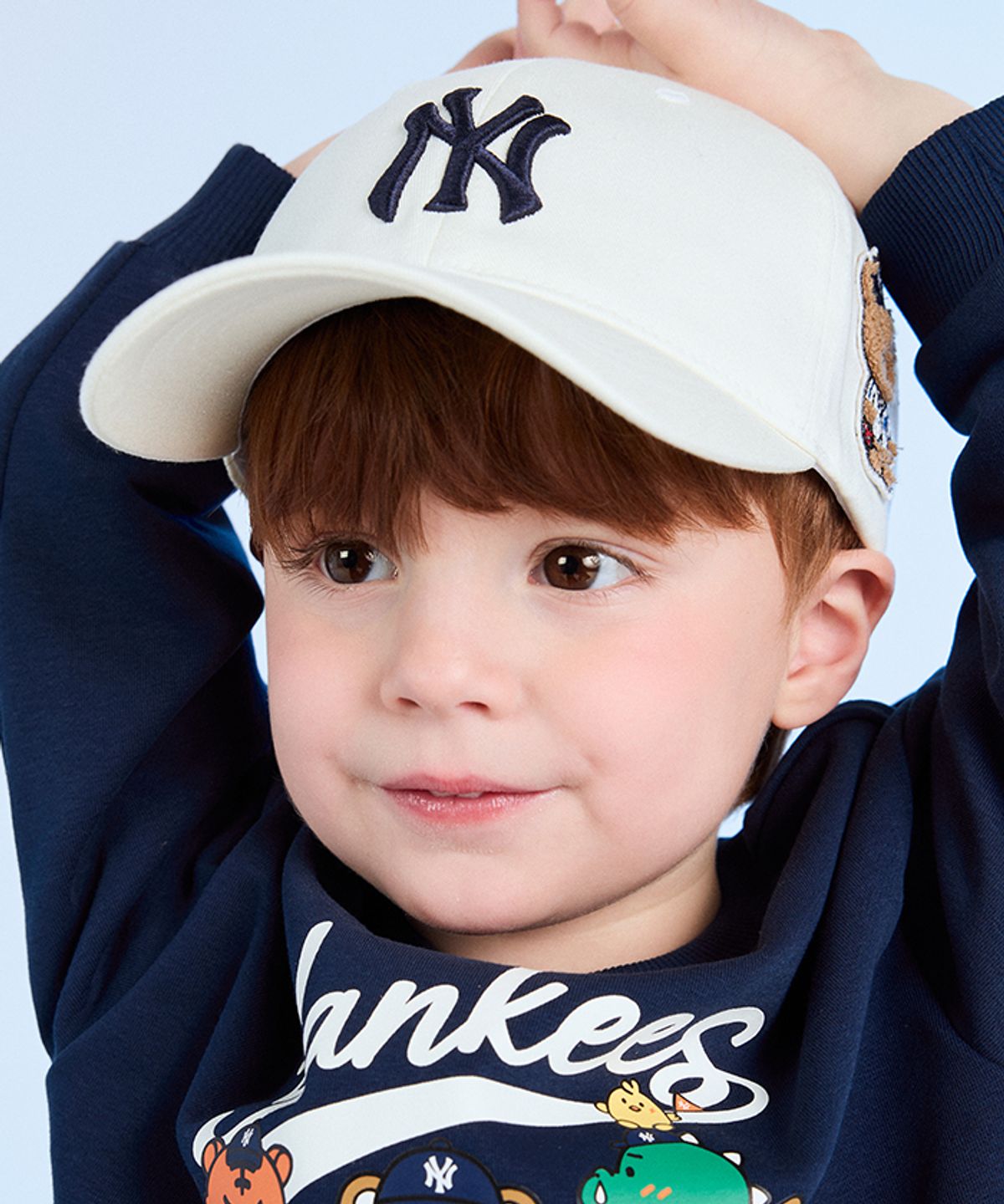 엠엘비 키즈(MLB KIDS) 메가베어 프렌즈 말풍선 볼캡 NY (Ivory)