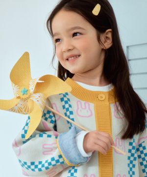 버니 위브 자카드 가디건