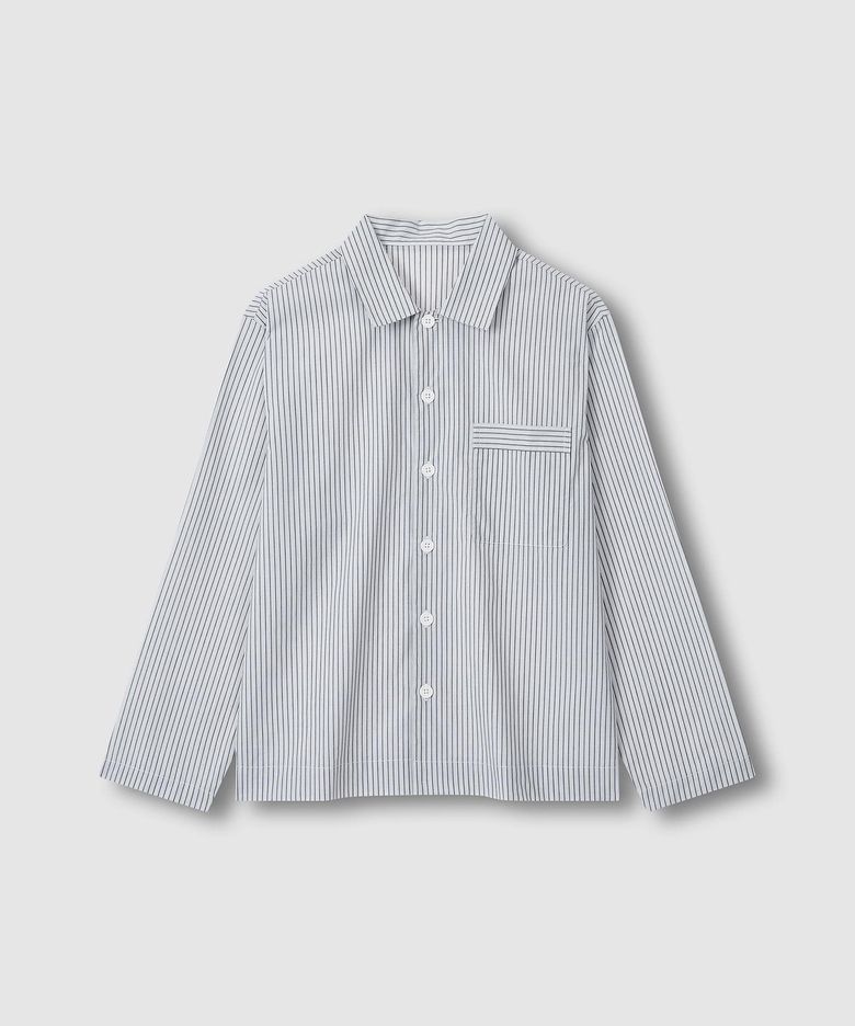[공용] 60수 코튼 긴팔 라운지 셔츠 [S-XL]_라이트 네이비