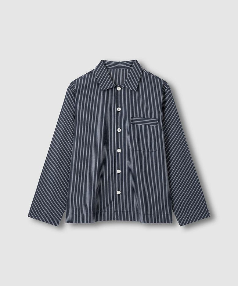 [공용] 60수 코튼 긴팔 라운지 셔츠 [S-XL]_다크 네이비