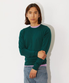 LUNDY Merino Wool Round Neck Knit - Pine