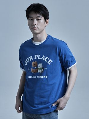 남성 코튼 어프어프 오버핏 반팔티_PHG2TS1430