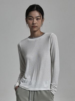 여성 울블렌드 라운드넥 긴팔티_PHG2TS2310