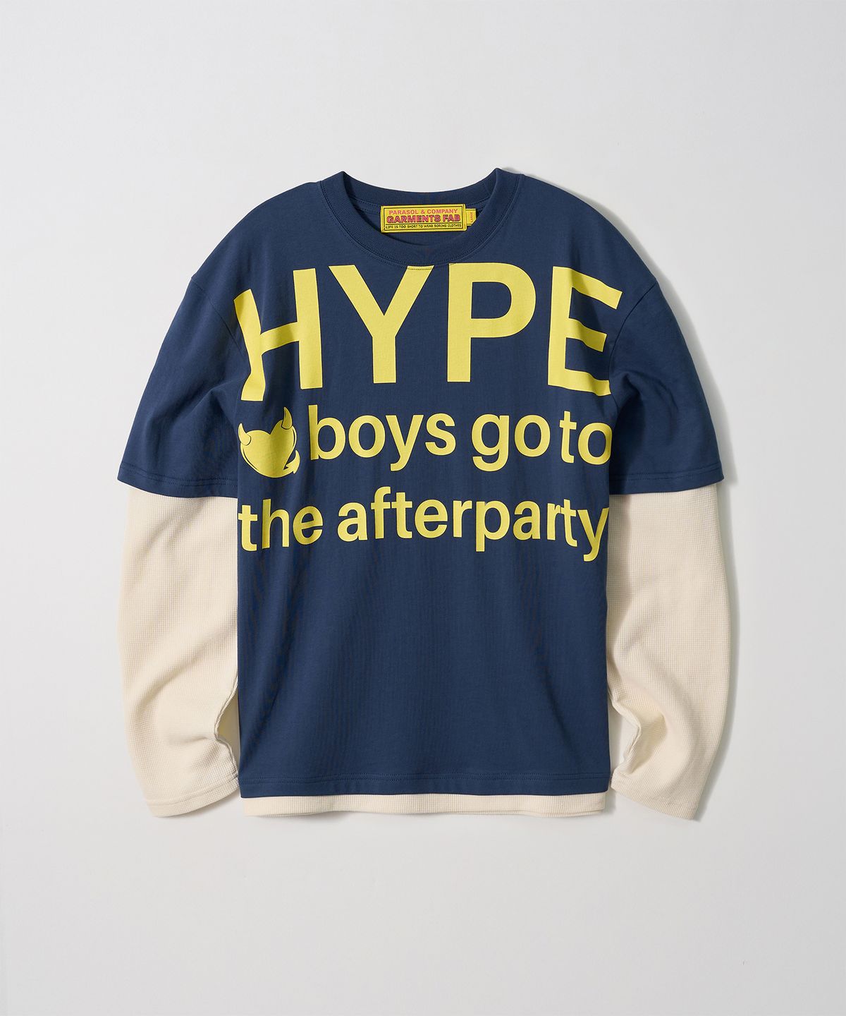 가먼츠팹(GARMENTS FAB) Hype People Waffle Layered Longsleeve (NAVY)