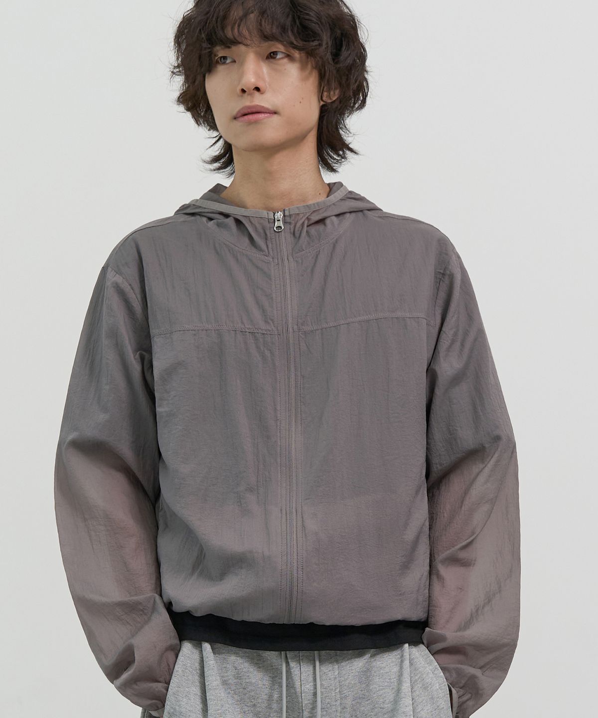 엑스컨테이너(EXCONTAINER) 라이트웨이트 시어 자켓 (GREY)