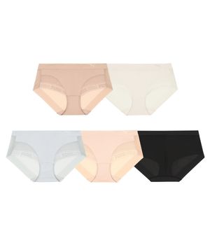 [5PACK] 여성 로고 헴 팬티 세트