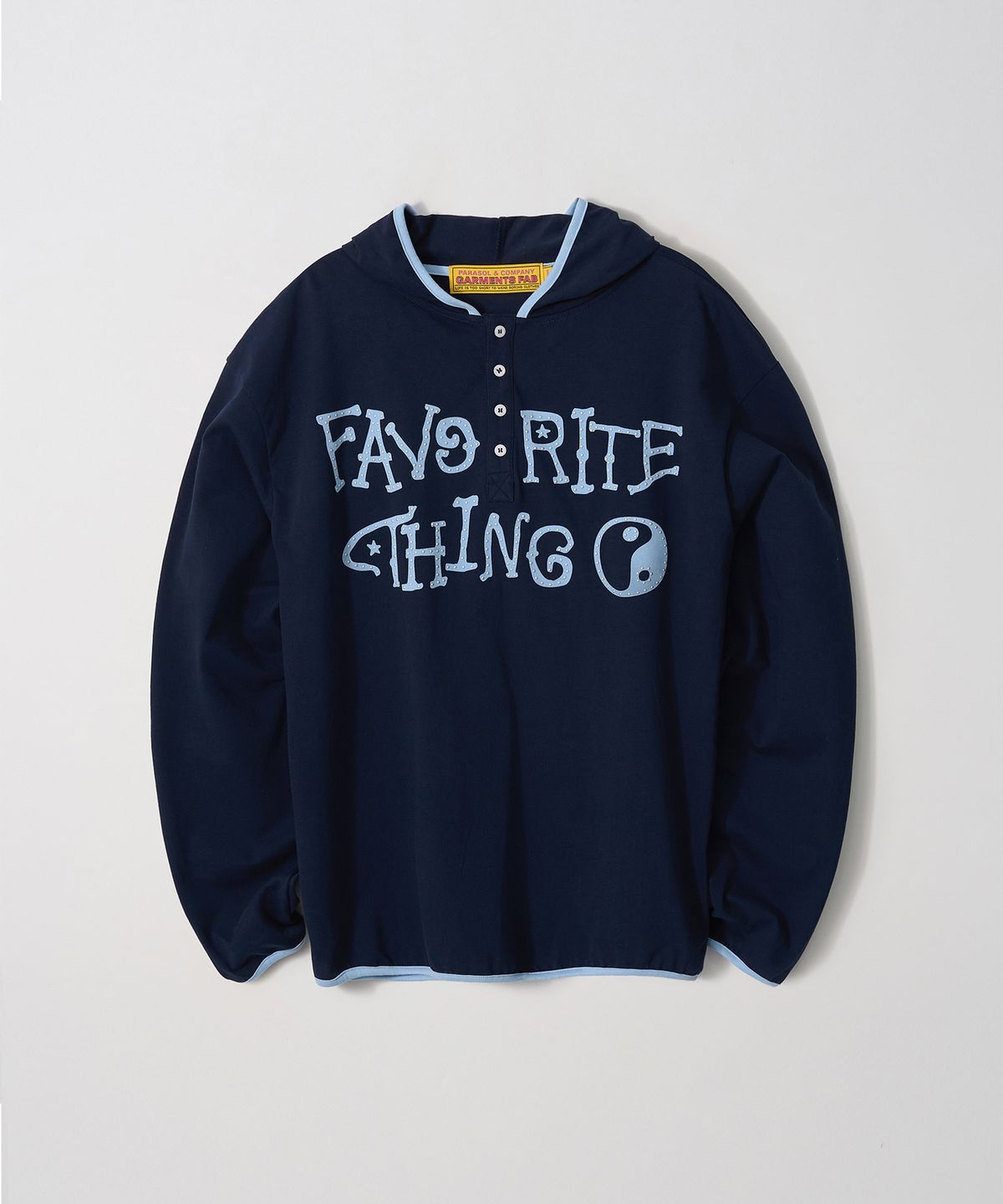 가먼츠팹(GARMENTS FAB) Binding Flock Hoodie Longsleeve (NAVY)