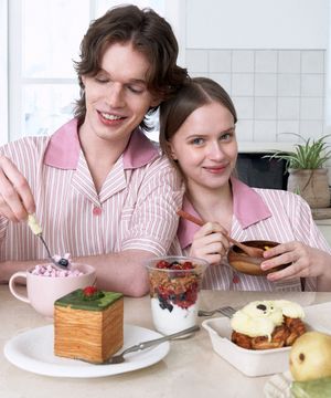 [2PACK] 페쉬 클린핏 반팔 커플 잠옷세트