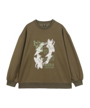 주니어 블러 스타 빈티지 맨투맨 티셔츠